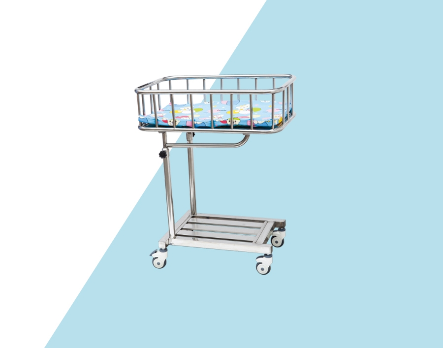 C60 不銹鋼I型插式嬰兒床（車）